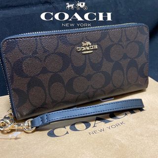 コーチ(COACH)のギフト⭕️ コーチ 長財布　人気のダークブラウン　男女兼用(長財布)