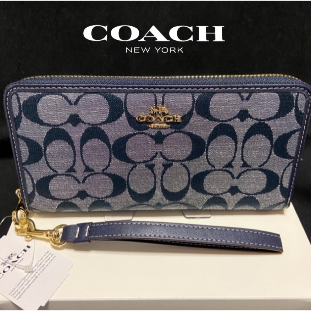 COACH(コーチ)のギフト⭕️ コーチ 長財布　人気のデニムシグネチャー　男女兼用 メンズのファッション小物(長財布)の商品写真