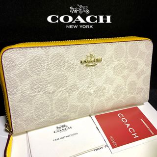 コーチ(COACH)のギフト⭕️ コーチ おしゃれハッピーカラー　イエローエッジ　長財布(財布)