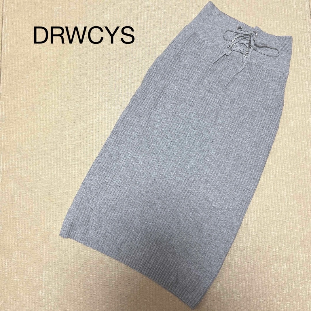 DRWCYS(ドロシーズ)のドロシーズ 薄手ニットスカート サイズ1 グレー レディースのスカート(ひざ丈スカート)の商品写真