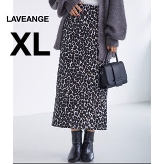 ラビアンジェ(Laveange)のLAVEANGE♦︎ ヒョウ柄膨れジャガードタイトスカート(ロングスカート)