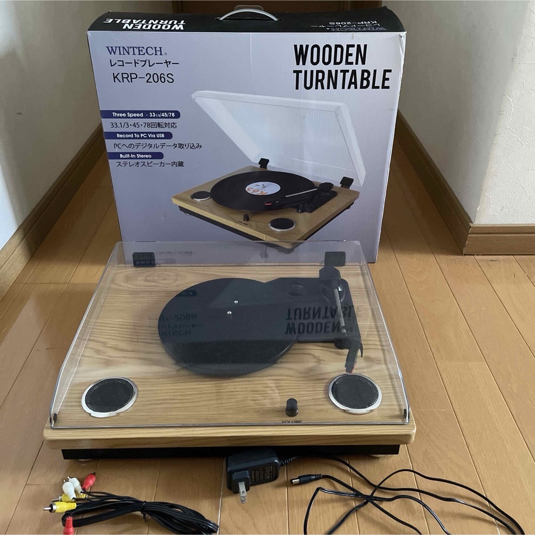 WINTECH Wooden Turntable KRP-206S スマホ/家電/カメラのオーディオ機器(その他)の商品写真