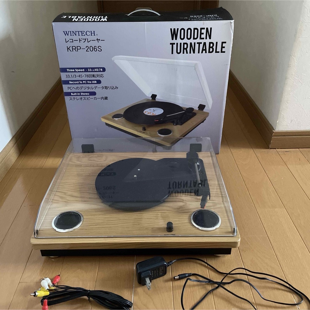 WINTECH Wooden Turntable KRP-206S スマホ/家電/カメラのオーディオ機器(その他)の商品写真