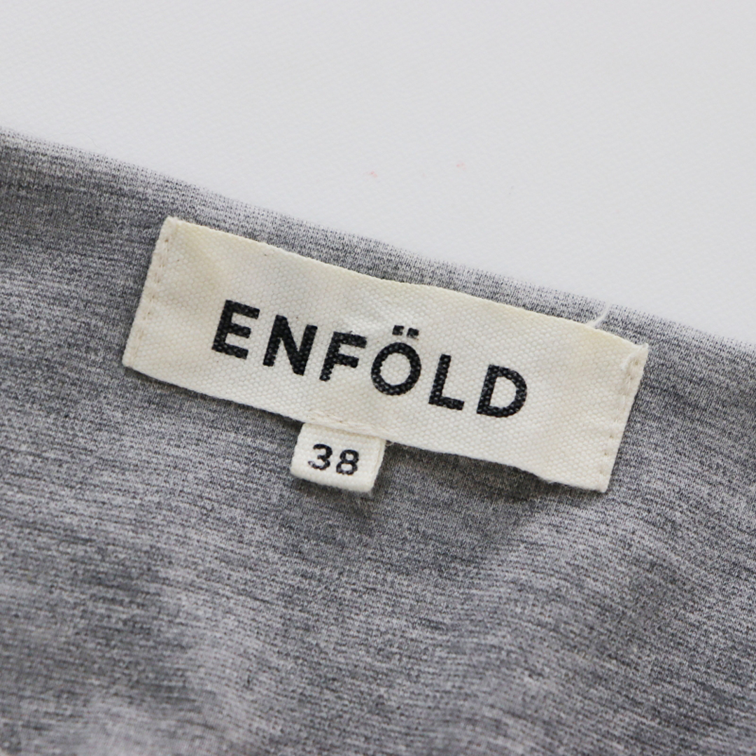 ENFOLD(エンフォルド)のエンフォルド ENFOLD コットン ノースリーブ チュニック 38/グレー トップス【2400013696241】 レディースのトップス(チュニック)の商品写真