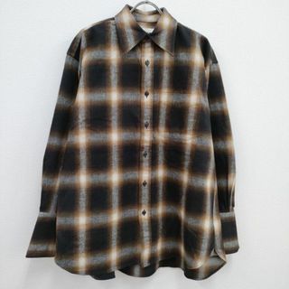 シンゾーン(Shinzone)のShinzone ダブル カフ チェック シャツ DOUBLE CUFF CHECK SHIRT 定価23100円 22AMSBL04 長袖シャツ ブラウン シンゾーン【中古】4-0108T♪(シャツ/ブラウス(長袖/七分))