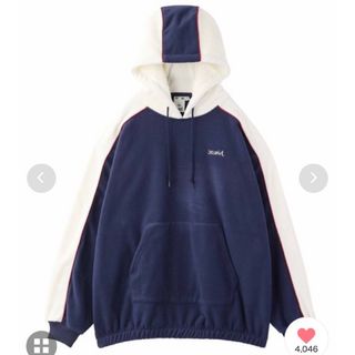 エックスガール(X-girl)のX-girl/FLEECE HOODIE フリースパーカー(パーカー)