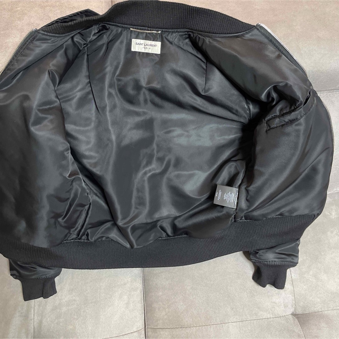 Yves Saint Laurent(イヴサンローラン)のイヴ・サンローラン　フライトジャケット　超美品　黒 レディースのジャケット/アウター(その他)の商品写真