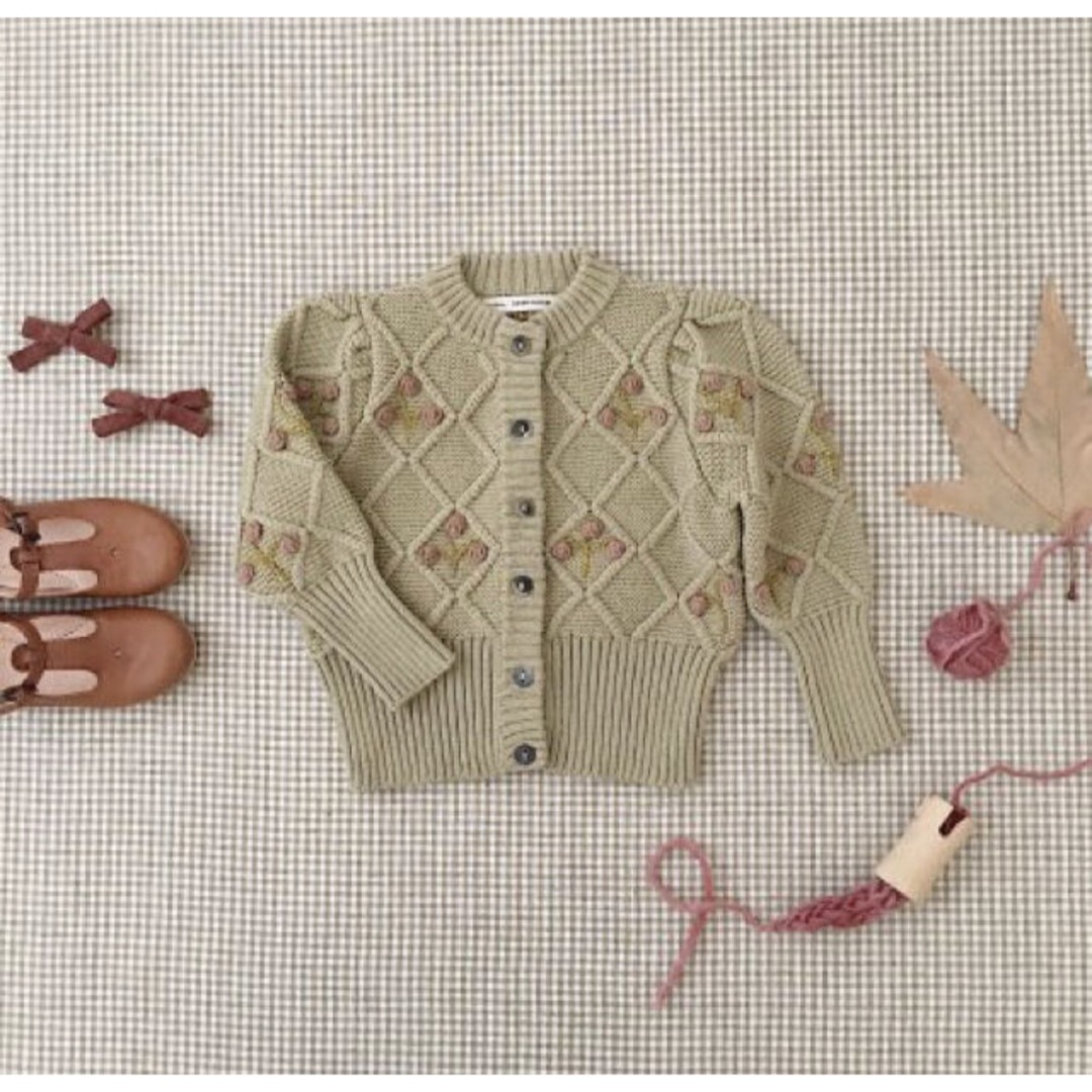 SOOR PLOOM(ソーアプルーム)のSOOR PLOOM Hilma Cardigan Maize 2y キッズ/ベビー/マタニティのキッズ服女の子用(90cm~)(カーディガン)の商品写真