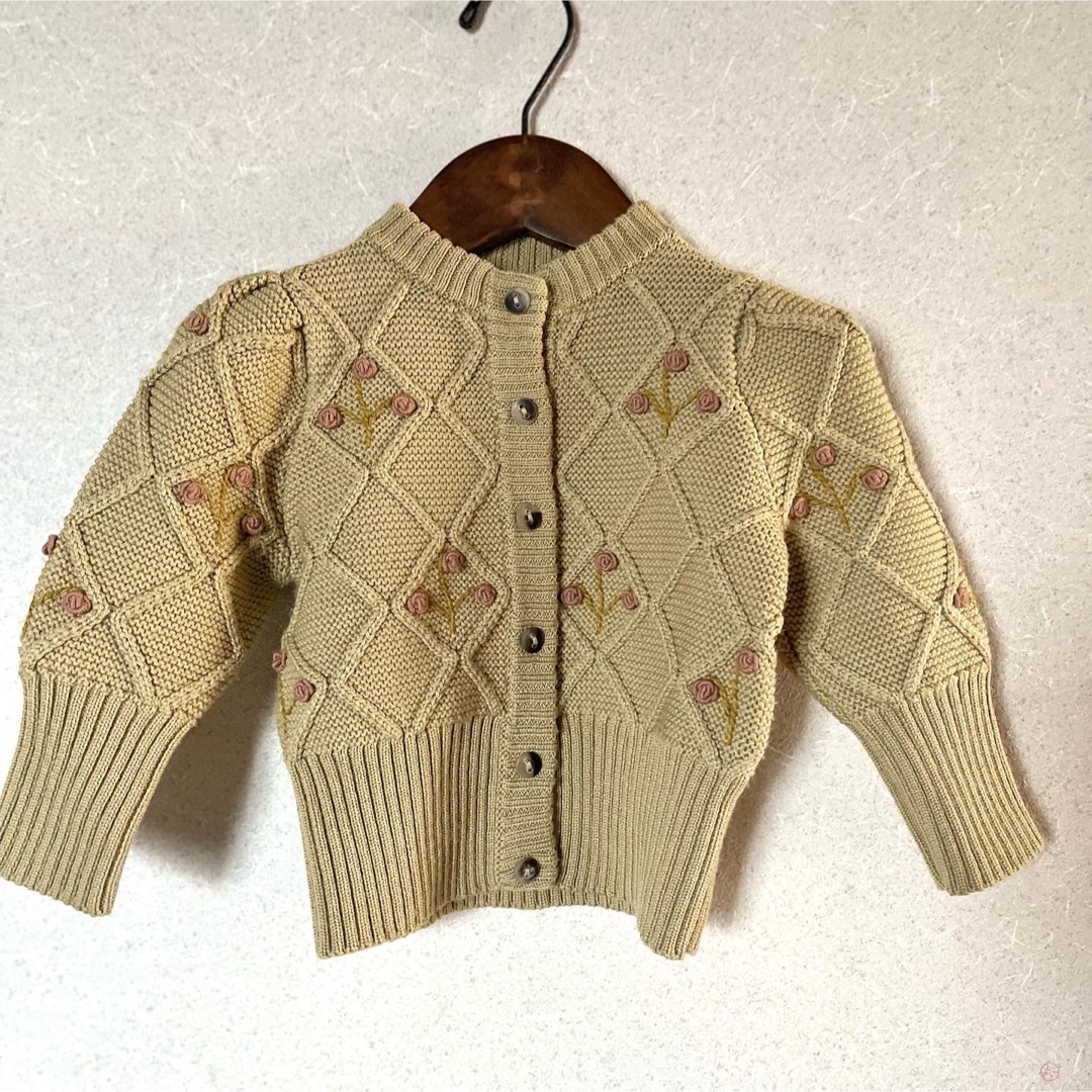 SOOR PLOOM(ソーアプルーム)のSOOR PLOOM Hilma Cardigan Maize 2y キッズ/ベビー/マタニティのキッズ服女の子用(90cm~)(カーディガン)の商品写真