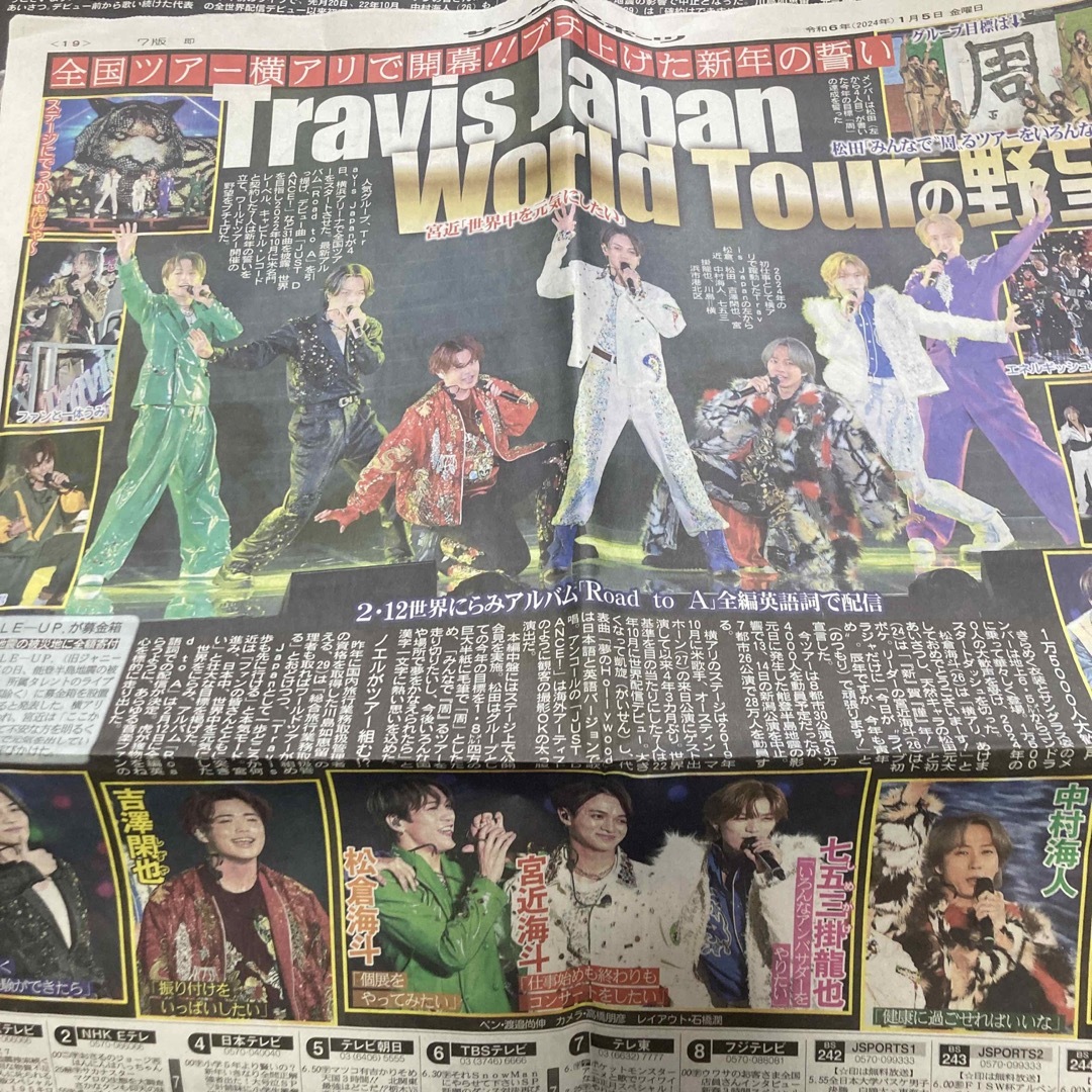 Johnny's(ジャニーズ)のtravis japan 新聞記事切り抜き エンタメ/ホビーのコレクション(印刷物)の商品写真