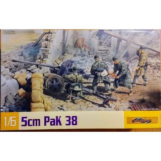 ドラゴン(DRAGON)の新品ドラゴン1/6プラモデル WWIIドイツ軍5cmPak38対戦車砲(プラモデル)