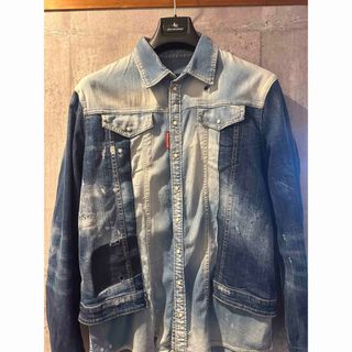 DSQUARED2 ディースクエアード 20SS PEPSI DENIM JACKET S78AN0030 S30309 ペプシロゴプリントデニムトラッカージャケット デニムジャケット ブルー68センチ肩幅