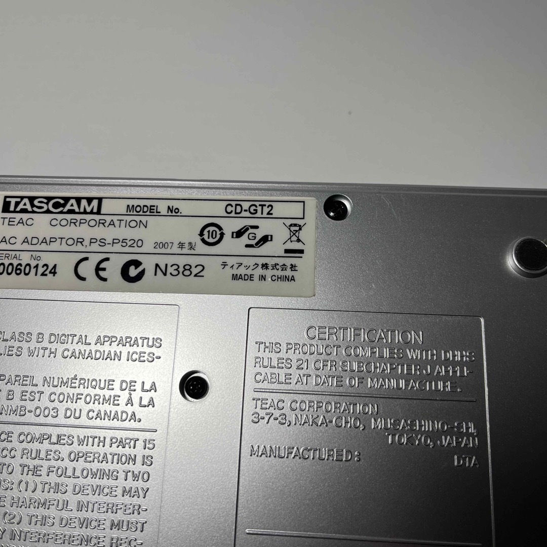 TASCAM CD-G72 CDプレーヤー スマホ/家電/カメラのオーディオ機器(その他)の商品写真