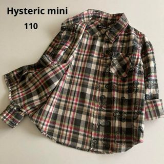 ヒステリックミニ(HYSTERIC MINI)のヒステリックミニ　ヒスミニ  長袖　シャツ　チェック　ミニちゃん　ブラウス　冬(Tシャツ/カットソー)