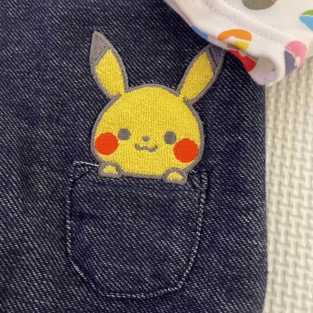 ポケモン(ポケモン)のmonpoke ピカチュウ　カバーオール キッズ/ベビー/マタニティのベビー服(~85cm)(ロンパース)の商品写真