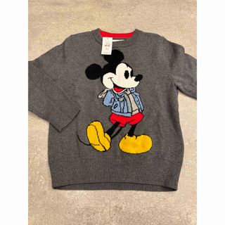 ギャップ(GAP)の新品　100 ミッキー　ディズニー　GAP ギャップ　グレー　セーター　子供服(ニット)