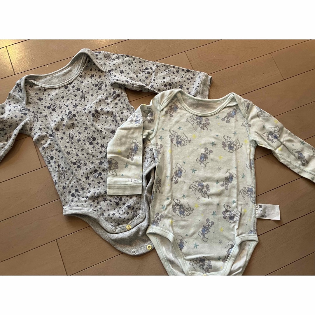 UNIQLO(ユニクロ)のユニクロ　長袖　ロンパース キッズ/ベビー/マタニティのキッズ服男の子用(90cm~)(下着)の商品写真