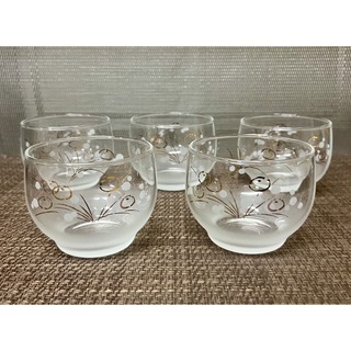 イシヅカガラス(石塚硝子)のアデリア 冷茶グラス 昭和レトロ  5コ(グラス/カップ)