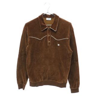 セリーヌ(celine)のCELINE セリーヌ 21AW SWEAT TRIOMPHE JERSEY VELOURS ベロアトリオンフポロシャツ ブラウン 2Y161679I(ポロシャツ)