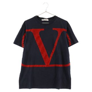 ヴァレンティノ(VALENTINO)のVALENTINO ヴァレンチノ ビッグロゴプリント半袖Tシャツ ネイビー(Tシャツ/カットソー(半袖/袖なし))