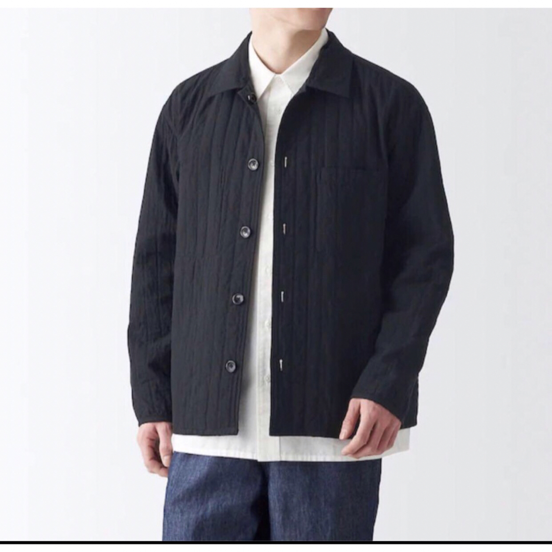 MUJI (無印良品)(ムジルシリョウヒン)の無印良品リバーシブルキルトジャケット    紳士L・黒 メンズのジャケット/アウター(その他)の商品写真