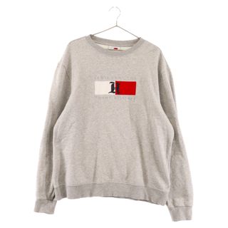 トミーヒルフィガー(TOMMY HILFIGER)のTOMMY HILFIGER トミーヒルフィガー ×LEWIS HAMILTON ルイスハミルトン ロゴ刺繍クルーネックスウェットトレーナー グレー(スウェット)