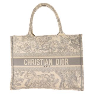 ディオール(Dior)のDIOR ディオール TOILE DE JOUY M1296ZTDT ブックトート ミディアム トートバッグ ホワイト(トートバッグ)