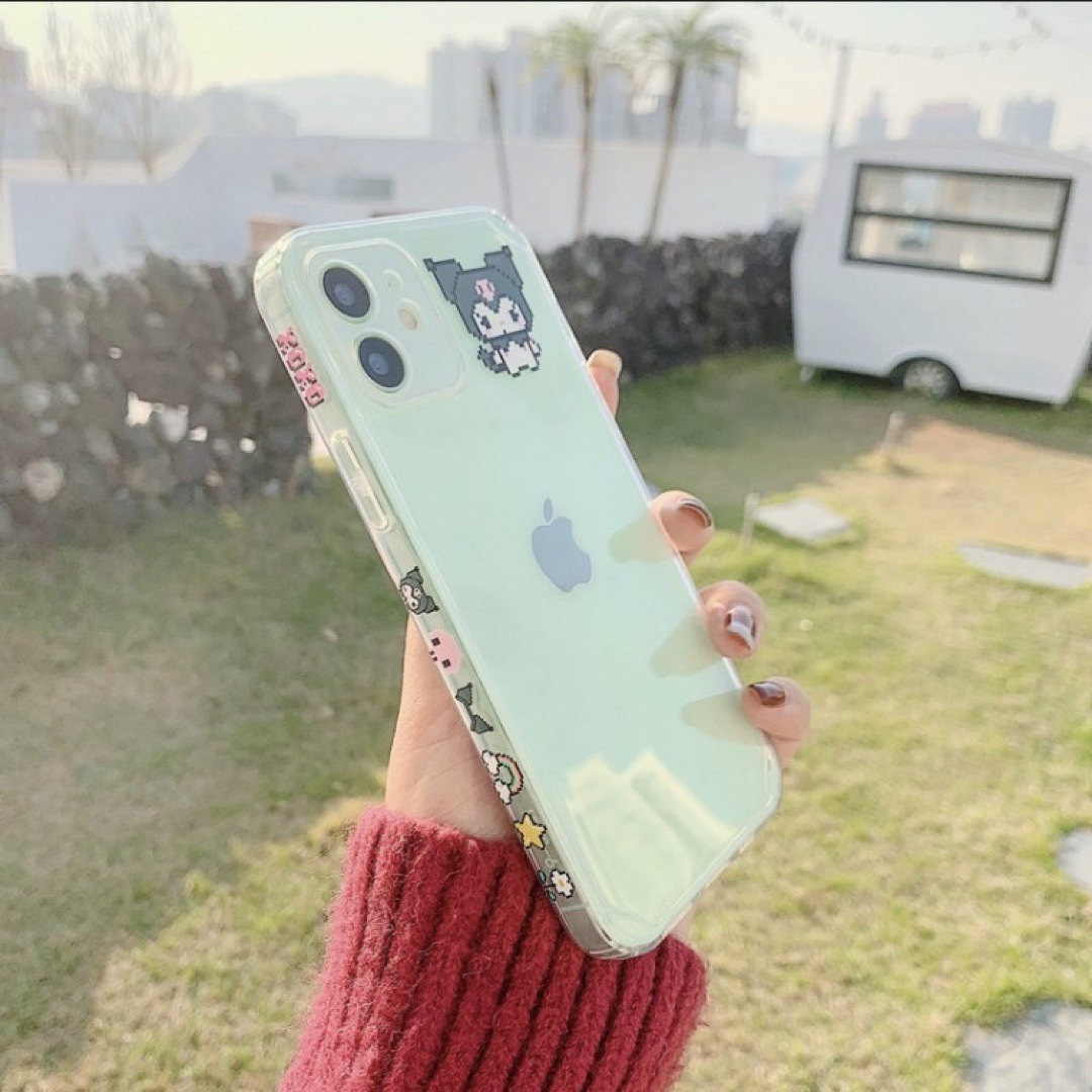 iPhoneケース マイメロ クロミ 　クリア スマホ/家電/カメラのスマホアクセサリー(iPhoneケース)の商品写真