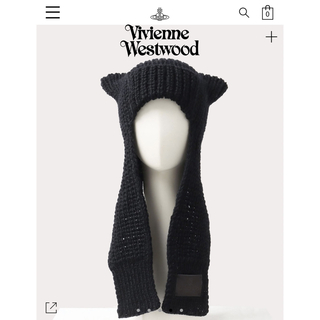 ヴィヴィアンウエストウッド(Vivienne Westwood)のVivienne Westwood キャットイヤー フラップニット  (ニット帽/ビーニー)