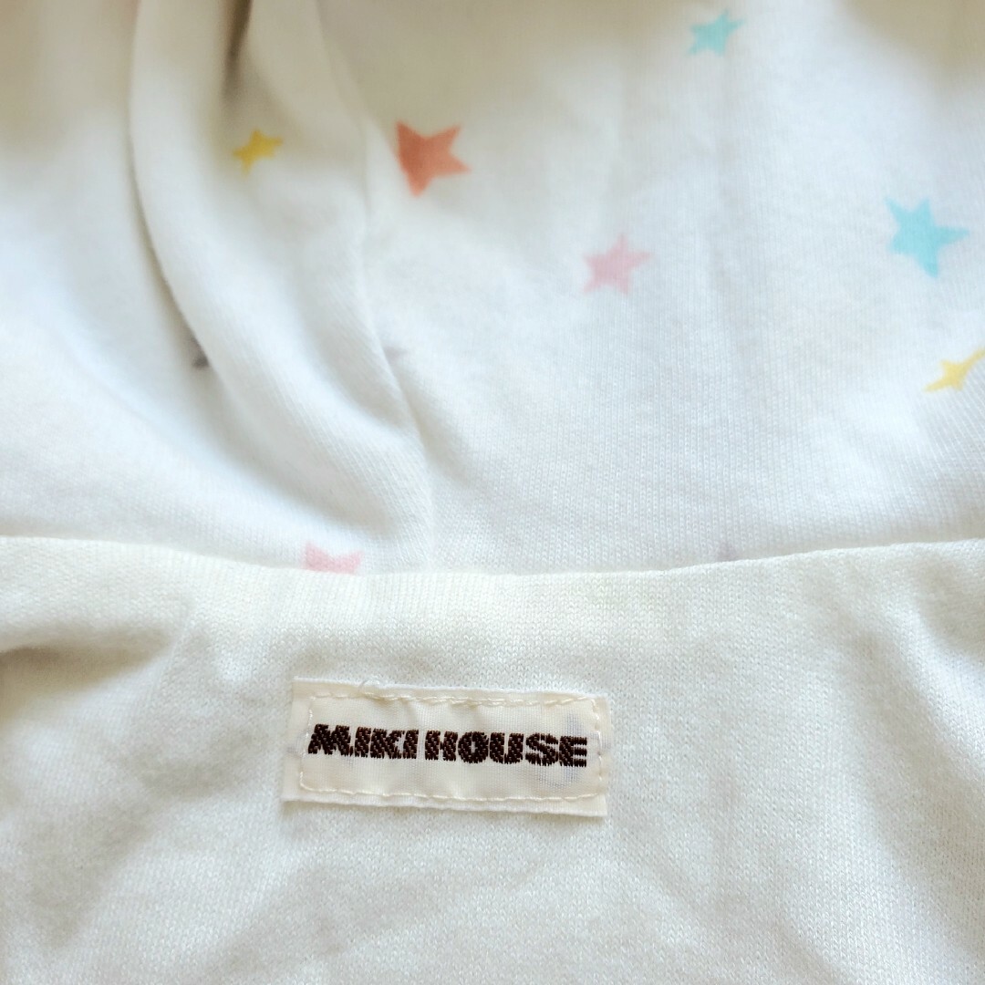 mikihouse(ミキハウス)のMIKIHOUSE ＆ バースデイ ポンチョ 2点セット くま耳 70～90cm キッズ/ベビー/マタニティのベビー服(~85cm)(ジャケット/コート)の商品写真