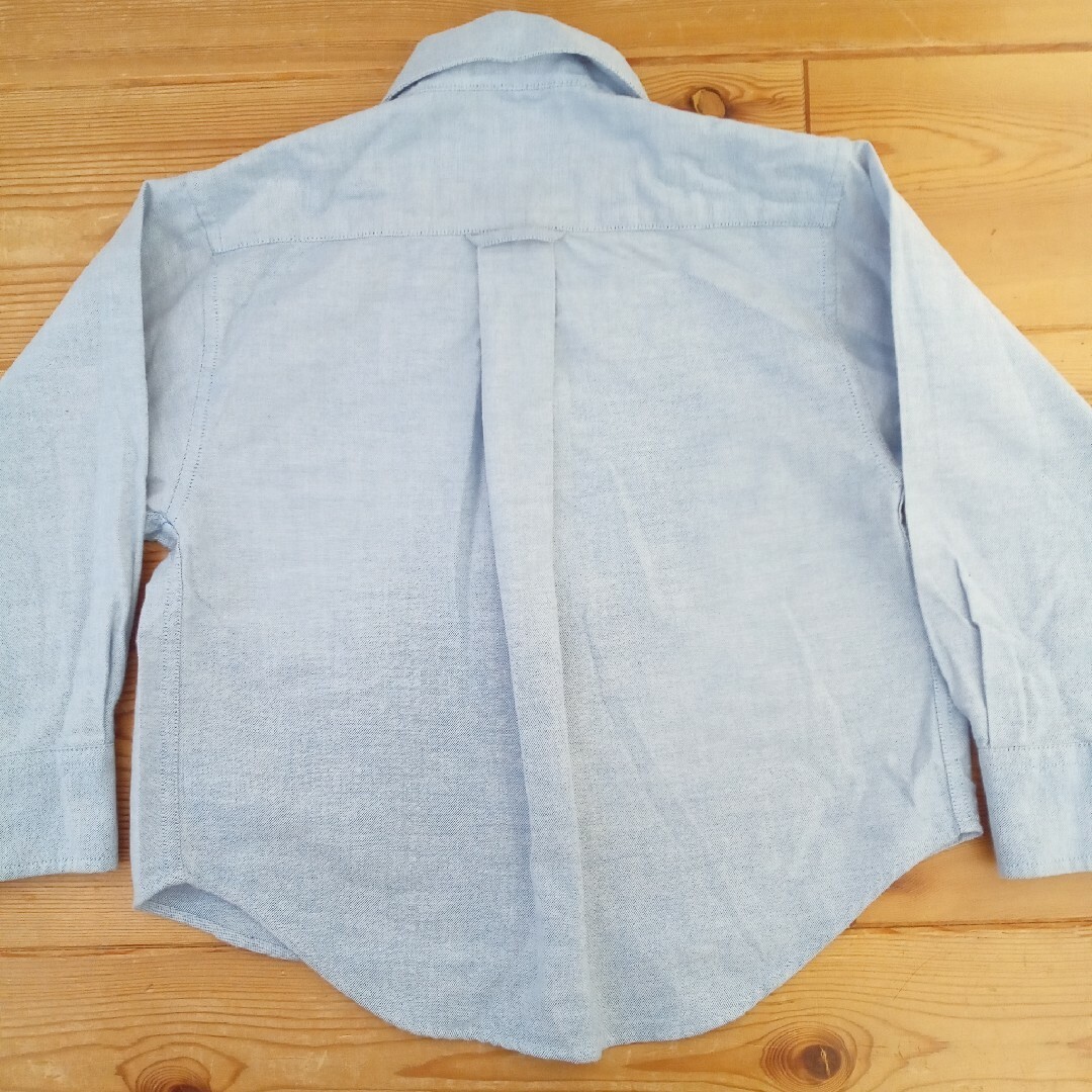 オックスフォード ボタンダウンシャツ 水色 キッズ/ベビー/マタニティのキッズ服男の子用(90cm~)(ブラウス)の商品写真
