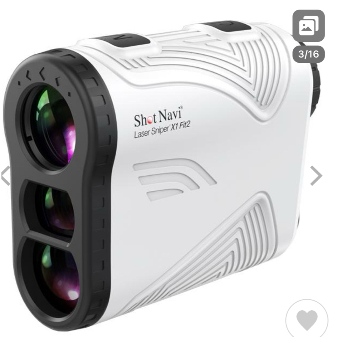 Shot Navi(ショットナビ)のShotNavi LASER SNIPER X1 FIT2 1000 ホワイト チケットのスポーツ(ゴルフ)の商品写真