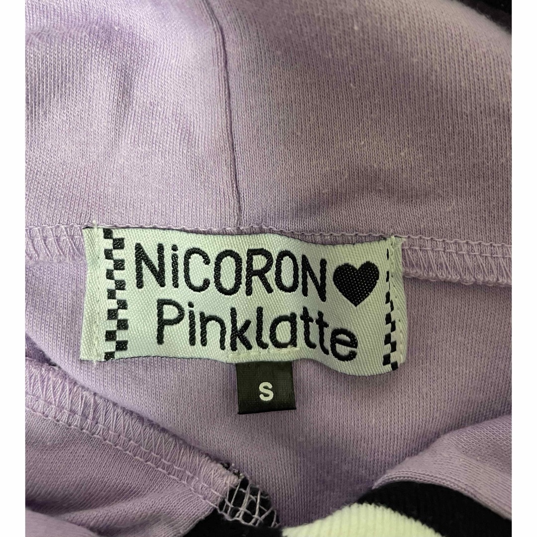 PINK-latte(ピンクラテ)の【中古】ピンクラテ　半袖パーカー　　サイズＳ　160 キッズ/ベビー/マタニティのキッズ服女の子用(90cm~)(Tシャツ/カットソー)の商品写真