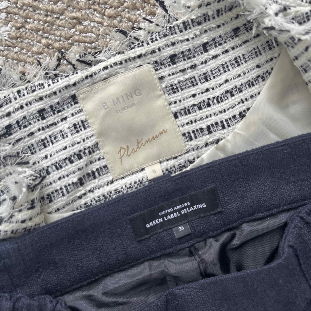 UNITED ARROWS green label relaxing(ユナイテッドアローズグリーンレーベルリラクシング)の美品☆ Green Label Relaxingテーパードパンツスーツジャケット レディースのフォーマル/ドレス(スーツ)の商品写真