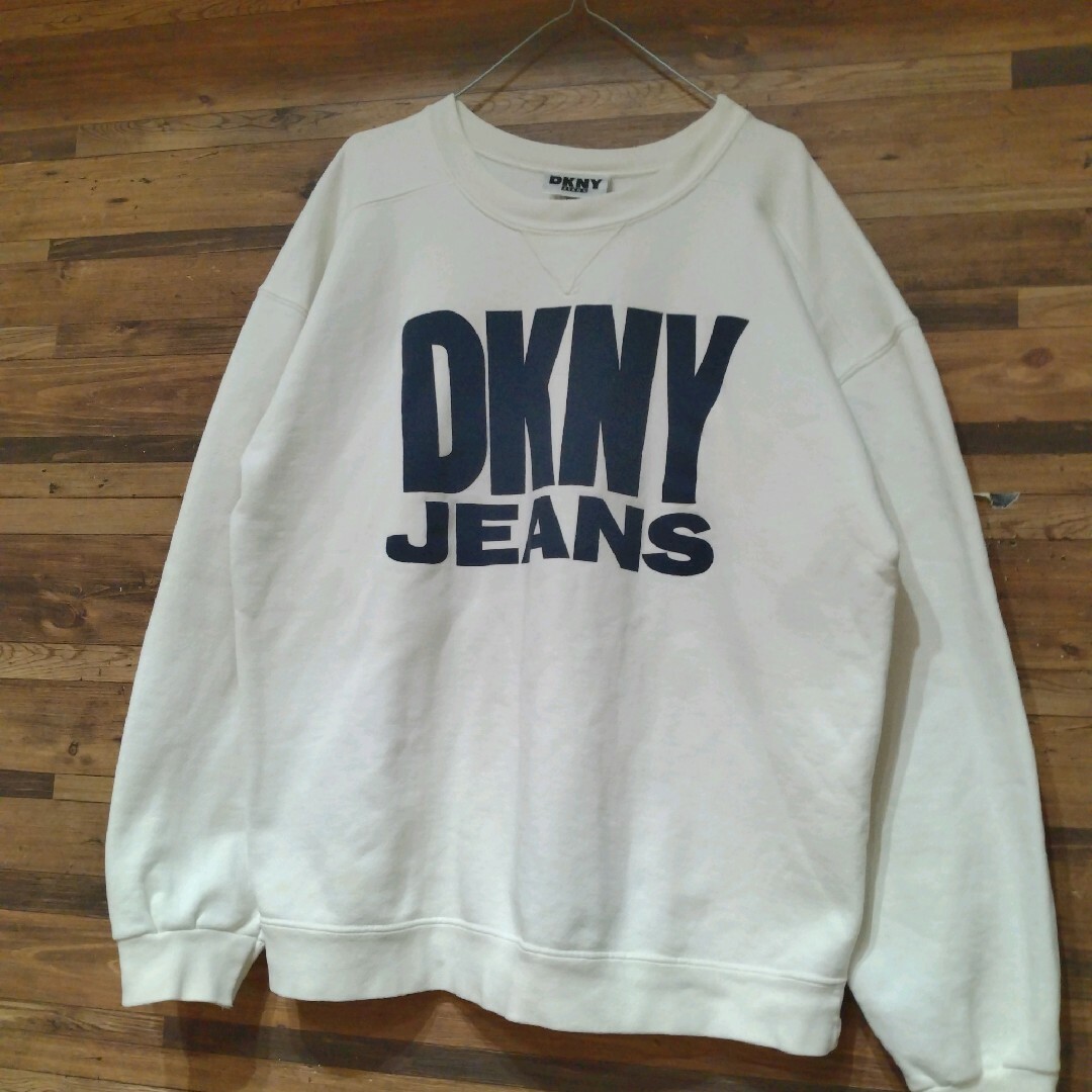 DKNY(ダナキャランニューヨーク)の【USA製】古着 90's DKNY JEANS LOGO SWEAT メンズのトップス(スウェット)の商品写真