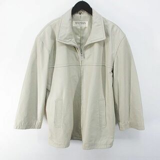 バルマン(BALMAIN)のバルマン BALMAIN レザージャケット 革ジャン 羊革 L ジップフライ (ブルゾン)