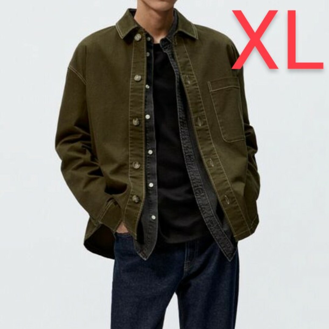 ZARA(ザラ)のzara シャツジャケット　XLサイズ メンズのトップス(シャツ)の商品写真