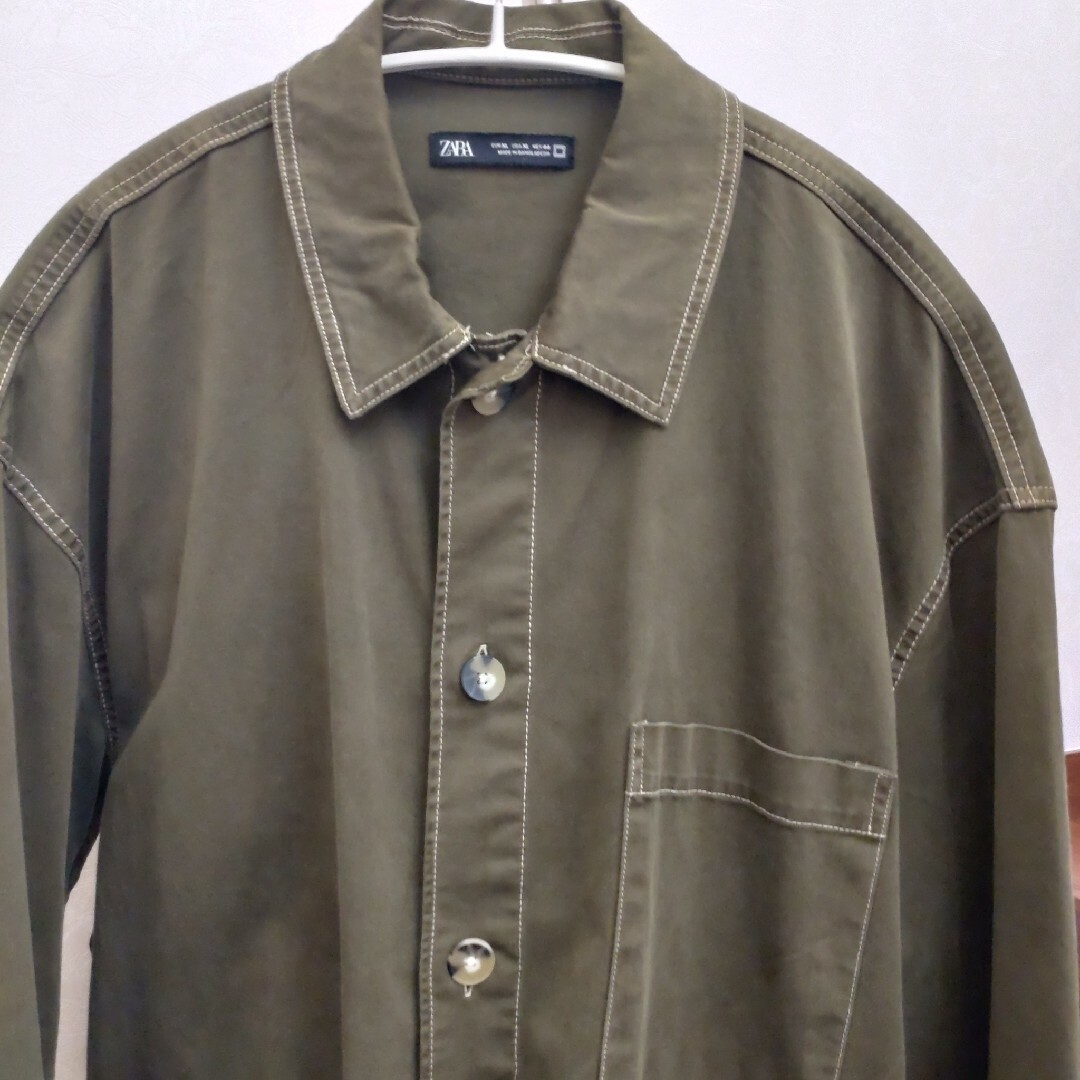 ZARA(ザラ)のzara シャツジャケット　XLサイズ メンズのトップス(シャツ)の商品写真