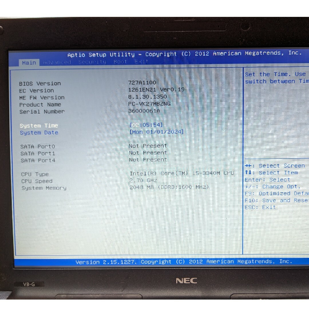 NEC(エヌイーシー)のNEC　ノートパソコン　VersaPro　ジャンク スマホ/家電/カメラのPC/タブレット(ノートPC)の商品写真