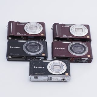 パナソニック(Panasonic)の【ジャンク品】Panasonic パナソニック LUMIX コンパクトデジタルカメラ ジャンク５台 DMC-ZX3 SZ7 FX35等 #8766(コンパクトデジタルカメラ)