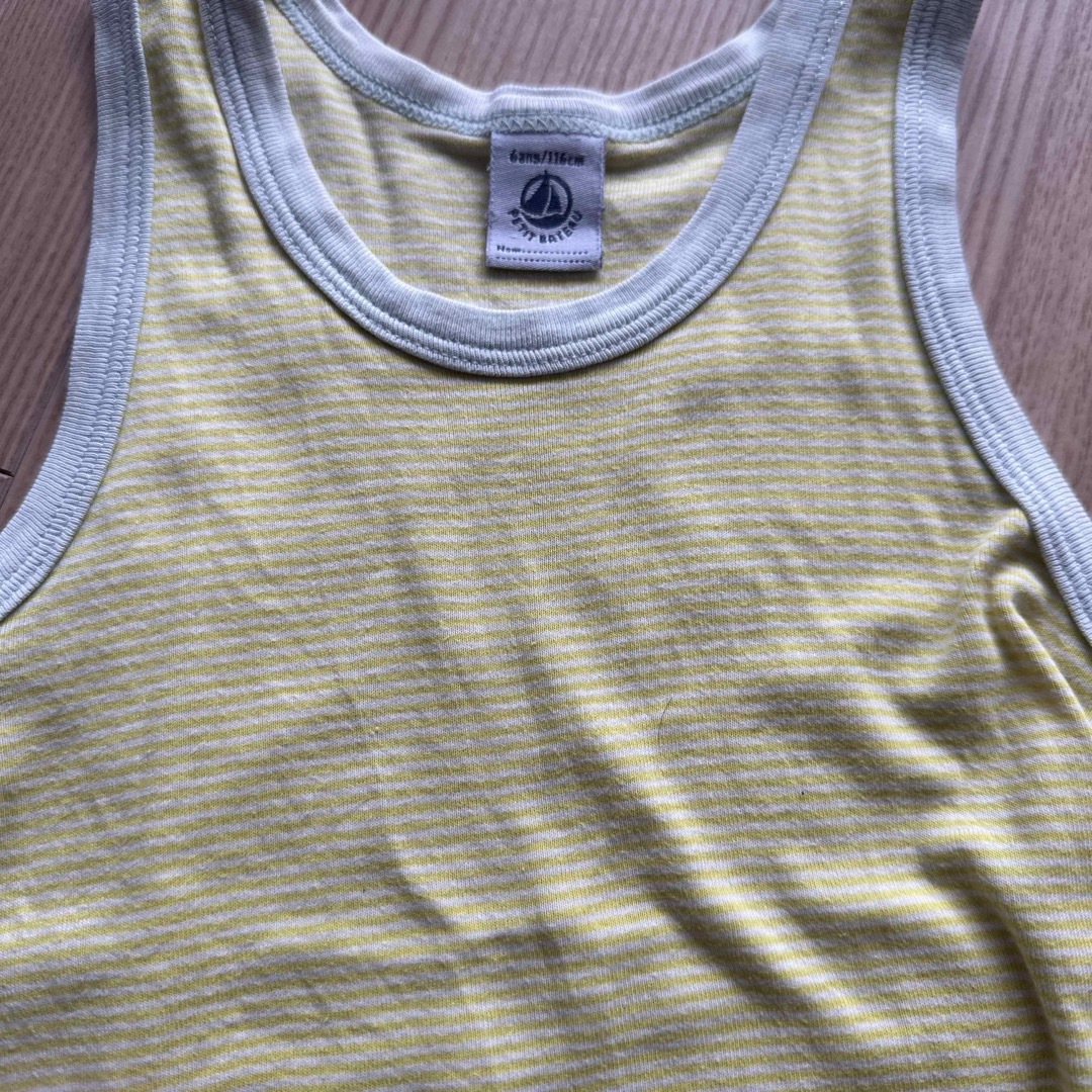 PETIT BATEAU(プチバトー)のプチバトー　タンクトップ　肌着３枚セット キッズ/ベビー/マタニティのキッズ服男の子用(90cm~)(下着)の商品写真