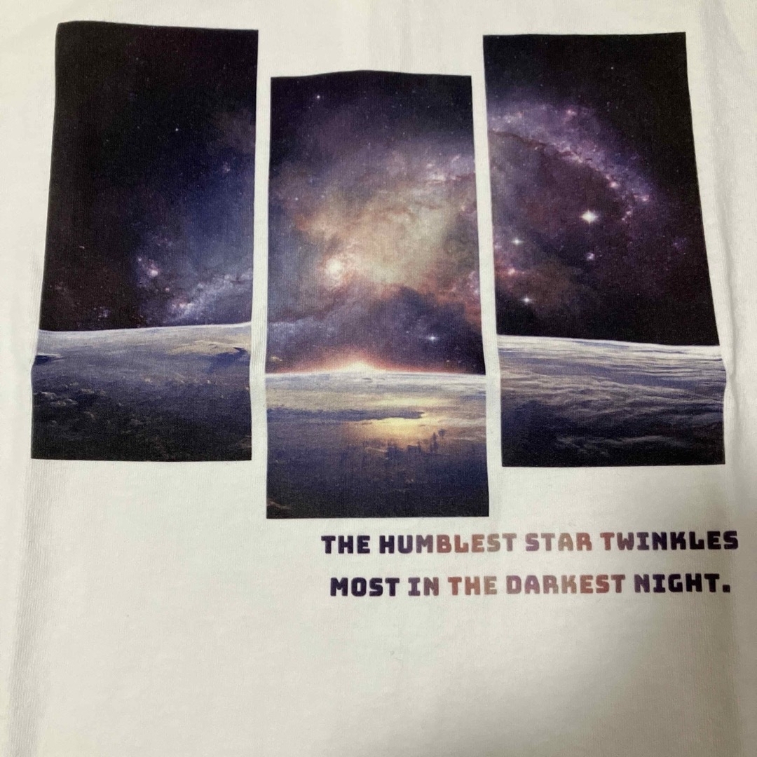 DOUBLE NAME(ダブルネーム)のダブルネーム宇宙プラネット星スター転写プリント半袖Tシャツフリーサイズ綿100% レディースのトップス(Tシャツ(半袖/袖なし))の商品写真