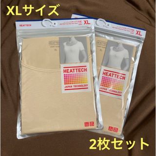 ユニクロ(UNIQLO)の【新品未使用】ユニクロ WOMEN ヒートテックUネックT XL (2枚セット)(アンダーシャツ/防寒インナー)