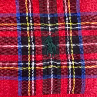 ラルフローレン(Ralph Lauren)のラルフローレン RalphLauren タオルハンカチ チェック 赤 新品(ハンカチ)