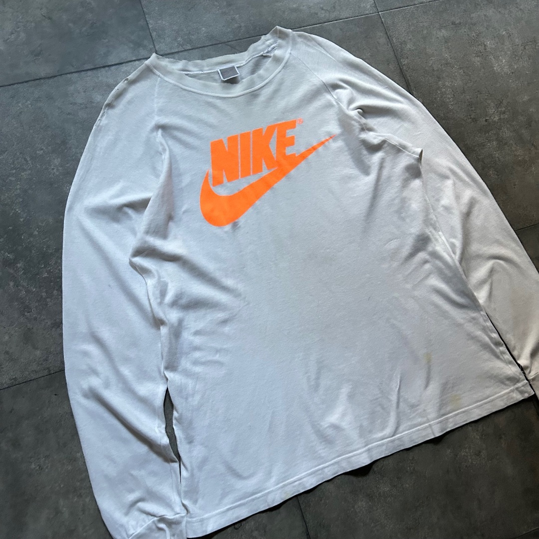 NIKE(ナイキ)の80s90s ナイキ ロンt/tシャツ XL 銀タグ ホワイト メンズのトップス(Tシャツ/カットソー(七分/長袖))の商品写真