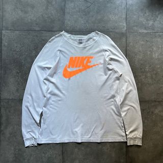 ナイキ(NIKE)の80s90s ナイキ ロンt/tシャツ XL 銀タグ ホワイト(Tシャツ/カットソー(七分/長袖))