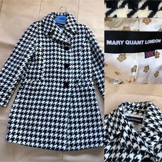 マリークワント(MARY QUANT)のマリークワント ロングコート M 千鳥格子 MARY QUANT LONDON(ロングコート)