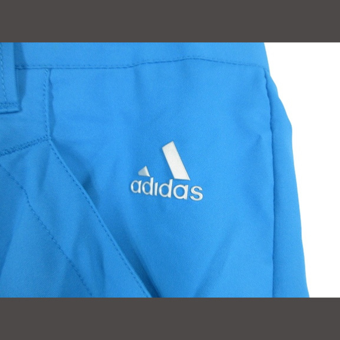adidas(アディダス)のadidas パンツ 五分丈 ロゴ 無地 シンプル ブルー sizeM スポーツ/アウトドアのスポーツ/アウトドア その他(その他)の商品写真