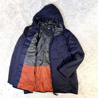 ジースター(G-STAR RAW)の極美品 G-STAR RAW ダウンジャケット 総柄 メンズ XXL ネイビー(ダウンジャケット)