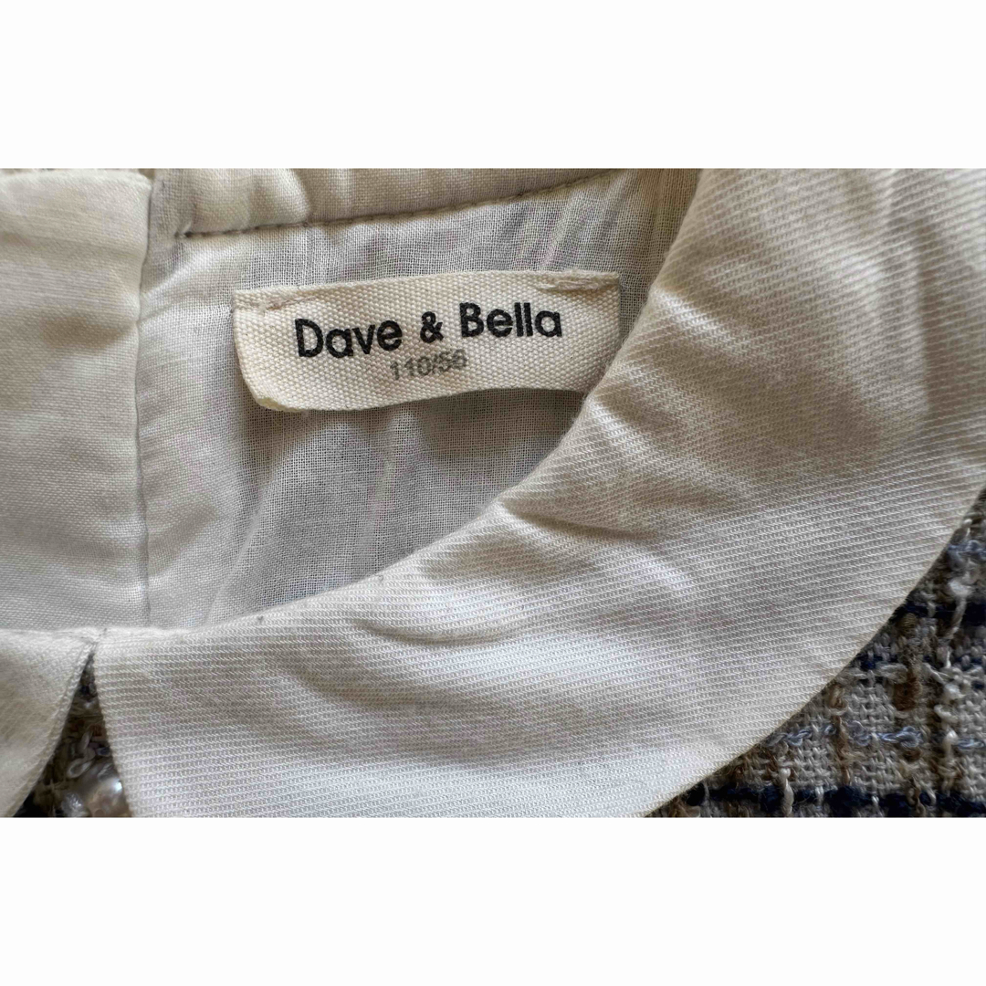 dave&bella　ツイードワンピース　110 キッズ/ベビー/マタニティのキッズ服女の子用(90cm~)(ワンピース)の商品写真